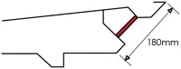 K-309 断面図 — 前面の斜め部分の形状と寸法